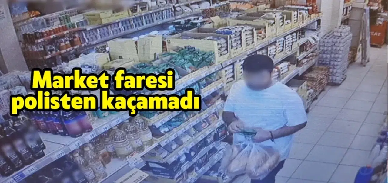 Market faresi polisten kaçamadı