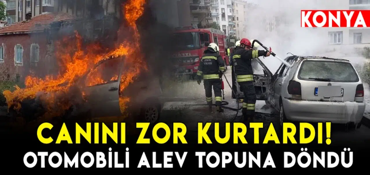 Ucuz kurtuldu! Kontağı çevirdi, otomobili alev topuna döndü