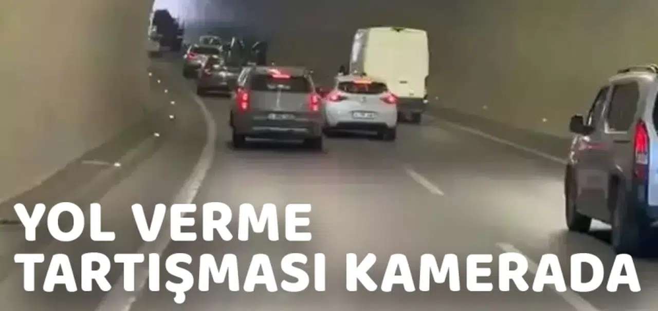Yol verme tartışması kamerada