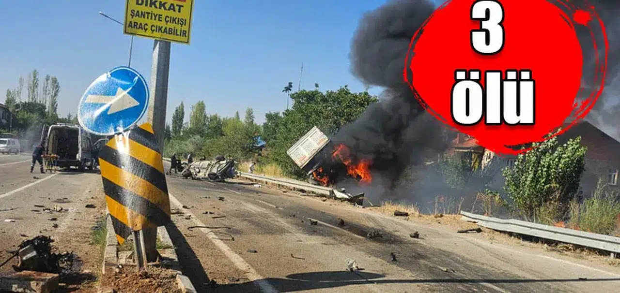 Konya'da otomobil ile çekici çarpıştı