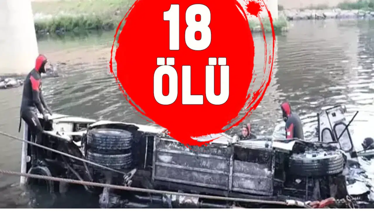 Cezayir’de yolcu otobüsü nehre düştü:18 ölü