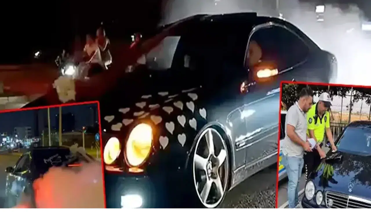 Düğün konvoyunda yolu kapatan sürücüye ceza