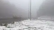 Bolu Dağı’nda yeşil alanlar karla kaplandı