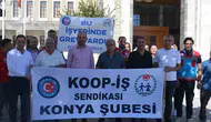 Konya'da, Sosyal Yardımlaşma ve Dayanışma Vakfında çalışanları grevde