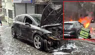 Seyir halindeki otomobil alev alev yandı
