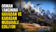 Orman yangınına havadan ve karadan müdahale ediliyor