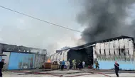 Boya fabrikasında yangın çıktı