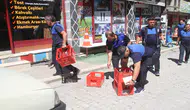 Beyşehir'de zabıtadan kaldırım işgali denetimi