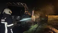 2 kamyon kundaklandı