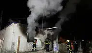 Metruk evde çıkan yangın söndürüldü