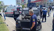 Zırhlı araç, takla attı; 2 polis yaralı