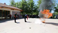 Selçuklu Belediyesi personeline uygulamalı yangın eğitimi