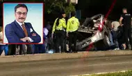 Devrilen otomobildeki gazeteci öldü