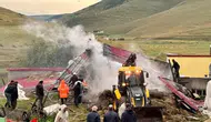 Ahır ve depo yandı, 600 balya saman kül oldu