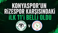 Konyaspor’un Rizespor karşısında ilk 11’i belli oldu