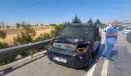 Konya’da seyir halindeki araç alev aldı!