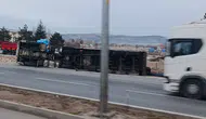 Konya ilçesinde tır faciası: Şarampole devrildi!