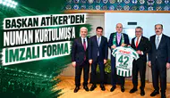 Başkan Atiker’den Numan Kurtulmuş’a imzalı forma