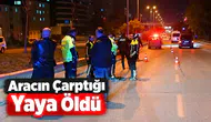 Aracın çarptığı yaya öldü