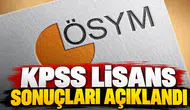 KPSS lisans sonuçları açıklandı