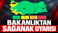 Bakanlıktan 'sağanak' uyarısı