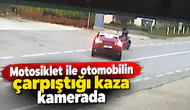 Motosiklet ile Otomobil Çarpıştı!