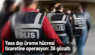 Yasa dışı üreme hücresi ticaretine operasyon; 36 gözaltı
