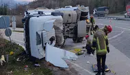 Refüje devrilen tankerin sürücüsü öldü