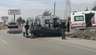 Konya'da ters dönen otomobilin sürücüsü yaralandı