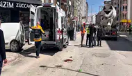 Beton mikserinin çarptığı kadın yaralandı
