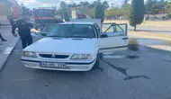 Park halindeki araçta çıkan yangında 1 kişi yaralandı
