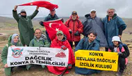Konyalı dağcılar yağmura rağmen durmadı!