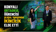 Konyalı ortaokul öğrencisi ulusal yarışmada ikincilik elde etti