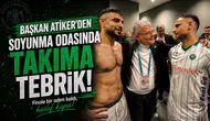 Başkan Atiker'den soyunma odasında takıma tebrik