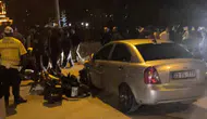 Otomobille motosiklet çarpıştı; 2 yaralı