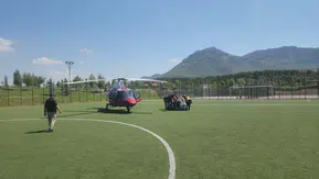 Konya'da kriz geçiren hasta hava ambulansıyla hastaneye kaldırıldı