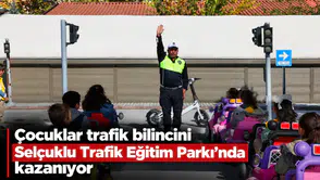 Çocuklar trafik bilincini Selçuklu Trafik Eğitim Parkı’nda kazanıyor