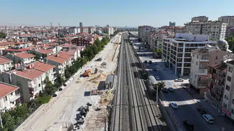 KONYARAY Banliyö hattında çalışmalar yarıyı geçti