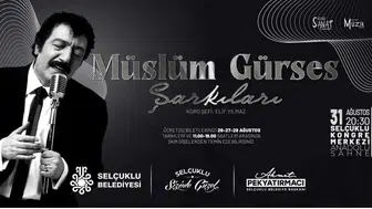 Selçuklu Kongre Merkezi’nde “Müslüm Gürses Şarkıları” Konseri