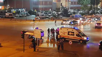 Kule Site-Manas Alt Geçidi önünde trafik kazası
