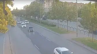 Trafik magandası lastiği patlatılarak durduruldu