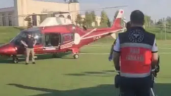 Konya'da hava ambulansı böbrek hastası için havalandı