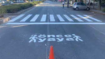 Seydişehir'de Yaya Geçitleri Boyandı