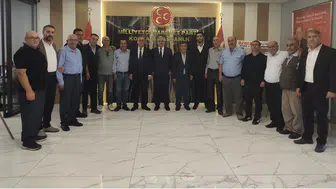 MHP Yunak’tan İl Başkanı Sedat Göncü'ye hayırlı olsun ziyareti