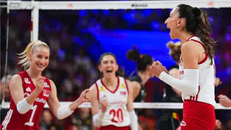 A Milli Kadın Voleybol Takımı, Belçika'yı 3-0 yendi