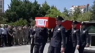 Konya'da şehit olan itfaiye eri son yolculuğuna uğurlandı