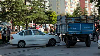Konya'da facianın eşiğinden dönüldü! Traktörden kopan römork dehşet saçtı
