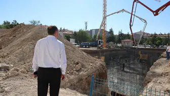 Konya'nın yeni hükümet konağı hızla yükseliyor: Başkan çalışmaları denetledi!