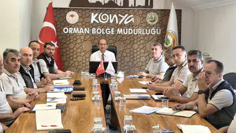 Konya Orman Bölge Müdürlüğü üretim hedeflerini masaya yatırdı