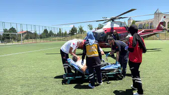Seydişehir'de hava ambulansı kalp krizi geçiren hasta için havalandı